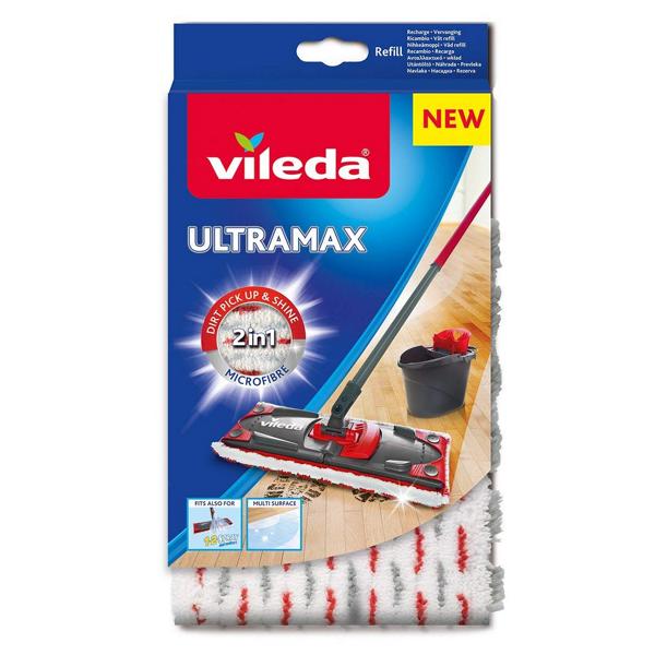 Vileda UltraMat/UltraMax 2in1-Microfaser-Mopp | 38 cm <br>Material: Mikrofaser, Aufnahme: Tasche, passend zu Artikel 62355