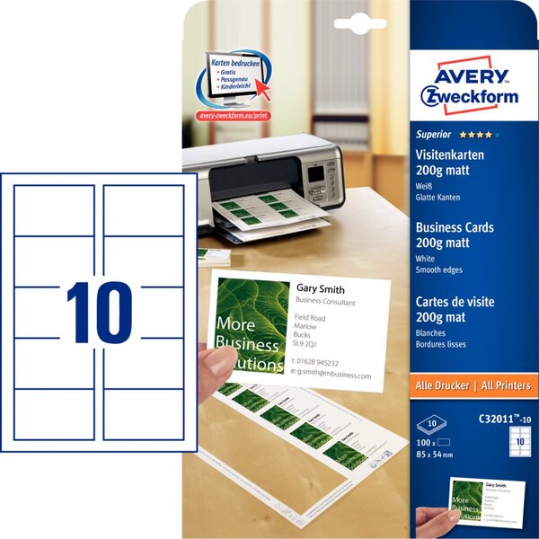 Visitenkarte 200g Quick u.Clean Visitenkarte 200g Quick u.Clean