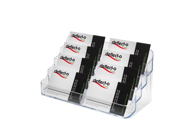 Visitenkartenhalter 8 Fächer quer für ca. 50 Karten/Fach