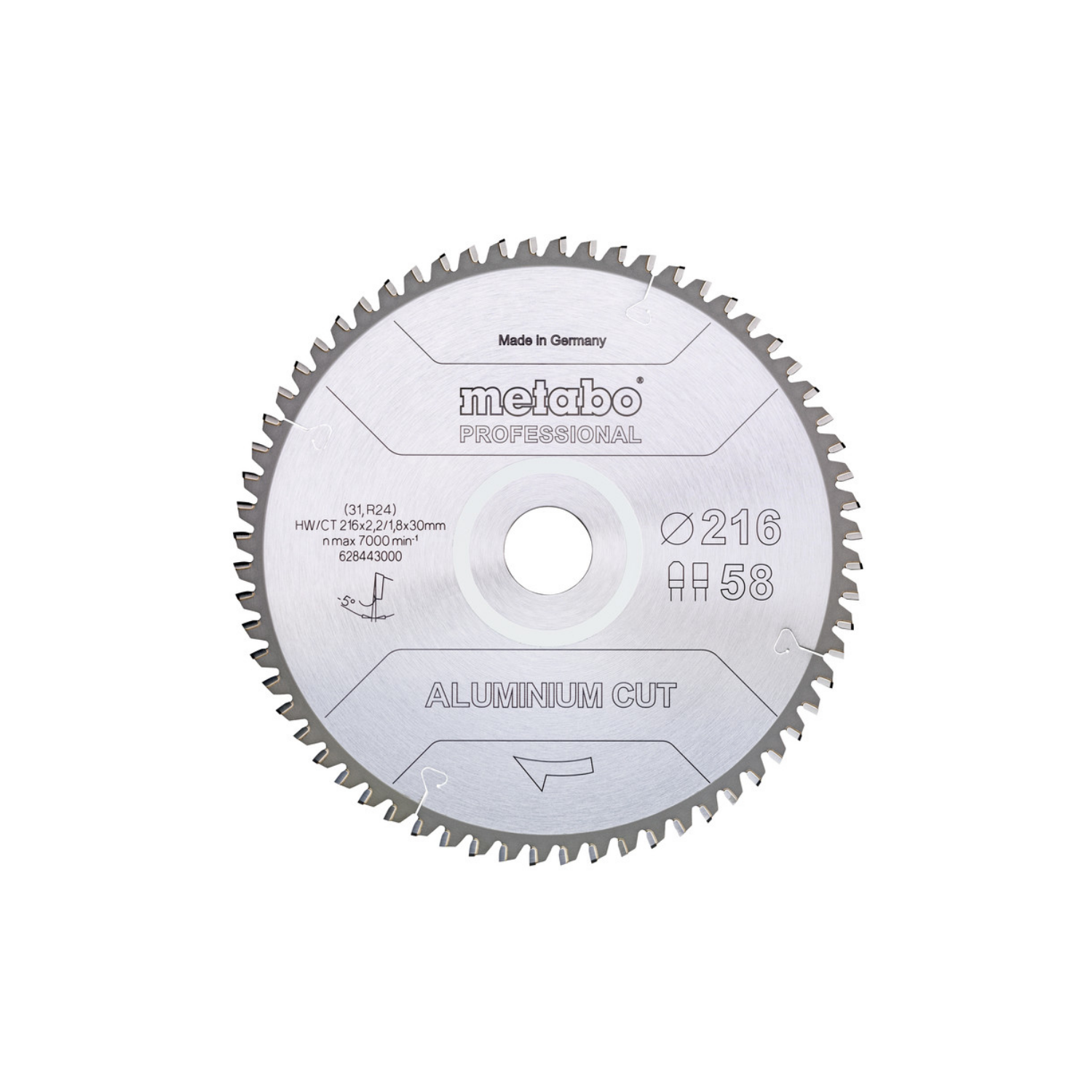 METABO ALUMINIUM CUT PROFESSIONAL 628443000 Kreissägeblatt 216 x 30 x 1.8 mm Zä