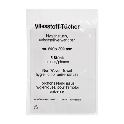 Vliesstoff-Tücher 200 x 300 mm | 5 Stück/Pack Hygienetuch, universell verwendbar Vliesstoff-Tücher 200 x 300 mm | 5 Stück/Pack Hygienetuch, universell verwendbar