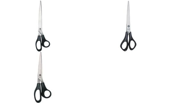 WEDO Edelstahl-Papierschere, spitz, Länge: 255 mm, schwarz (62097710)