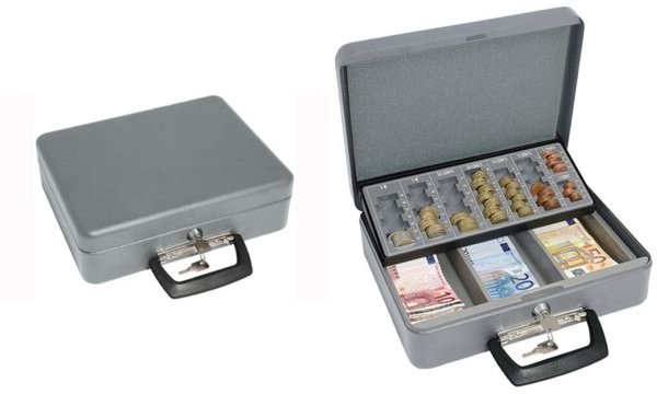 WEDO Geldzählkassette Standard, grau, aus Stahlblech (149 658012)
