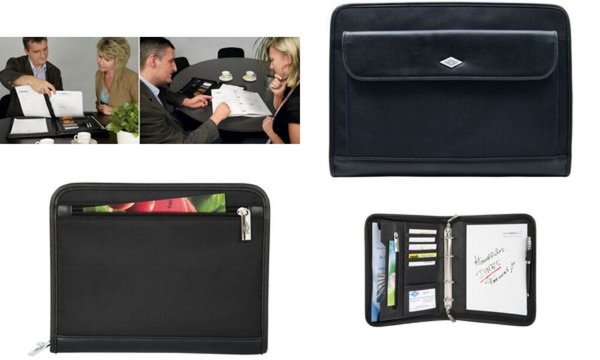 WEDO Konferenzmappe Elegance, A5, Kunstleder-Nylon, schwarz