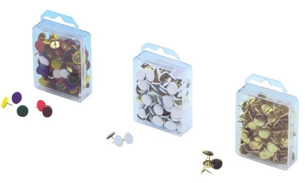 WEDO Reißnägel, kunststoffüberzogen , weiß, Kleinpackung (69085600)