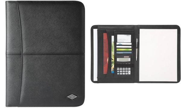 WEDO Schreibmappe Accento, DIN A4, Kunstleder, schwarz (62586401)