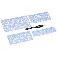 WEDO Schriftschablonen-Set, Schrifthöhen: 5 mm, 10 mm, 20 mm transparent, aus K WEDO Schriftschablonen-Set, Schrifthöhen: 5 mm, 10 mm, 20 mm transparent, aus K