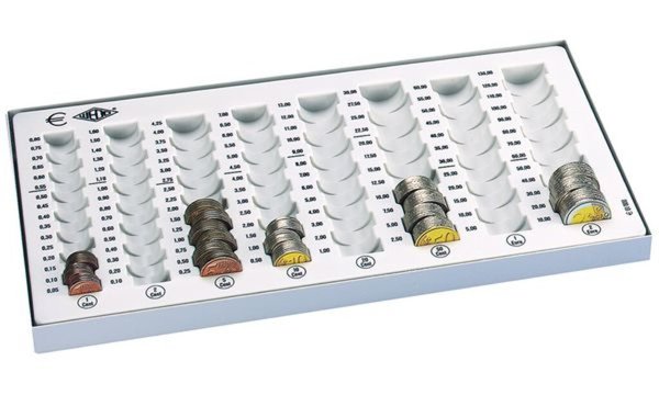WEDO Zählbrett Kompakt, Münzgeldkapazität: 246,40 EUR - für den Markt: D - L - WEDO Zählbrett Kompakt, Münzgeldkapazität: 246,40 EUR - für den Markt: D - L -