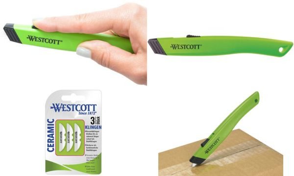 WESTCOTT Cutter Keramik, Klinge: 31 mm, grün (62350221) WESTCOTT Cutter Keramik, Klinge: 31 mm, grün (62350221)