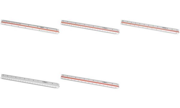 WESTCOTT Dreikant-Maßstab Berufssch ule, aus Kunststoff, weiß (62350216