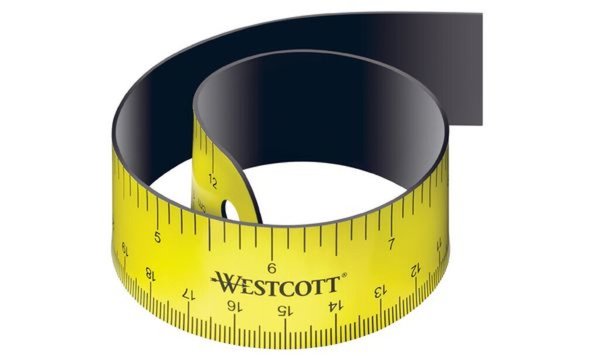 WESTCOTT Flachlineal, Länge: 300 mm , flexibel, magnetisch (62350204)