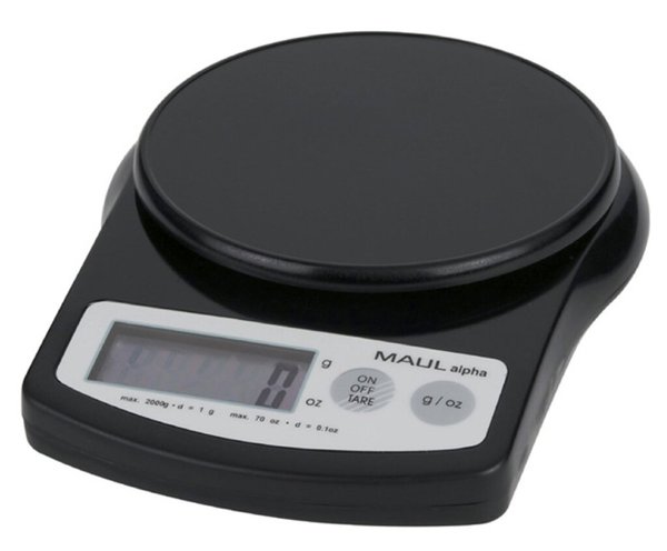 Waage MAULalpha 0,5kg sw elektron.Briefwaage Teilung 0,1g Waage MAULalpha 0,5kg sw elektron.Briefwaage Teilung 0,1g