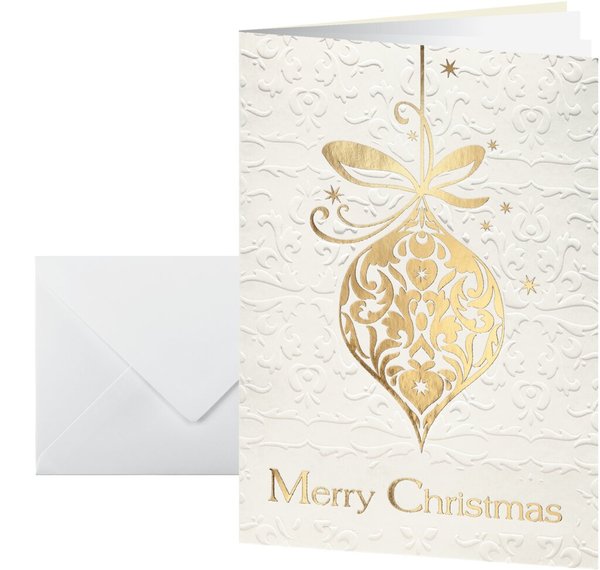 Weihnachts-Karten inkl. Umschläge. Golden Fantasy,Glanzkarton+Einlegebl. Weihnachts-Karten inkl. Umschläge. Golden Fantasy,Glanzkarton+Einlegebl.