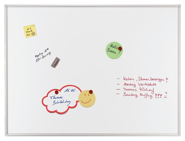 Whiteboard Schreibtafel 150x100cm emalliert, magnethaftend