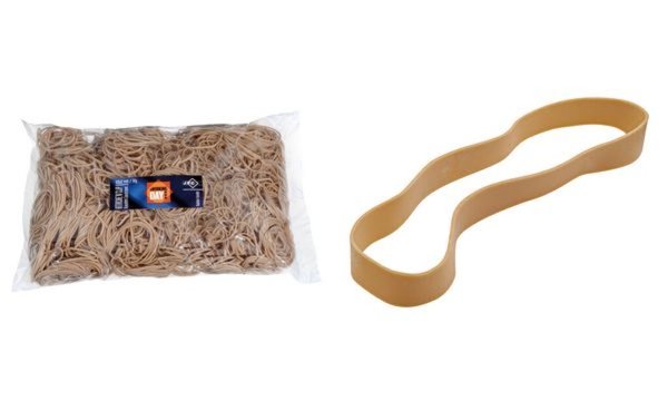 Wonday Gummibänder, natur, 90 x 10 mm, Großpackung (61451512)