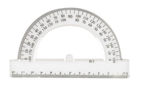 Wonday Halb-Winkelmesser 180 Grad, 120 mm, aus Kunstoff (61031085)