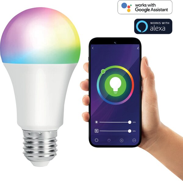 Smart WLAN LED Leuchte E27 RGBW 2er Zugriff per WLAN und App von überall