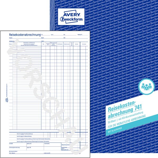 ZWECKFORM AVERY Zweckform Formularbuch "Reisekostenabrechnung", A4 - für den Ma