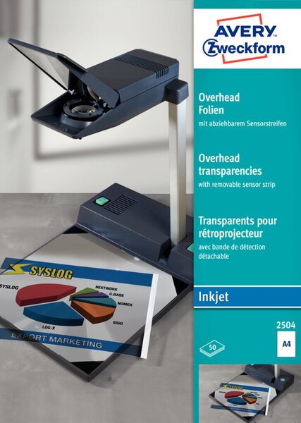 ZWECKFORM Avery - Transparente Folie - A4 (210 x 297 mm) - 50 Stck. (2504) ZWECKFORM Avery - Transparente Folie - A4 (210 x 297 mm) - 50 Stck. (2504)