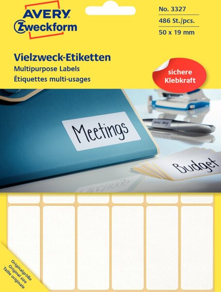 ZWECKFORM Avery Zweckform Vielzweck-Etiketten, 50x19mm, weiß