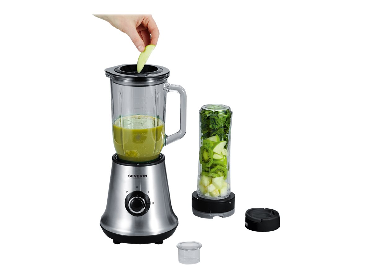 SEVERIN Multimixer + Smoothie Mix & Go SM 3737, Edelstahl