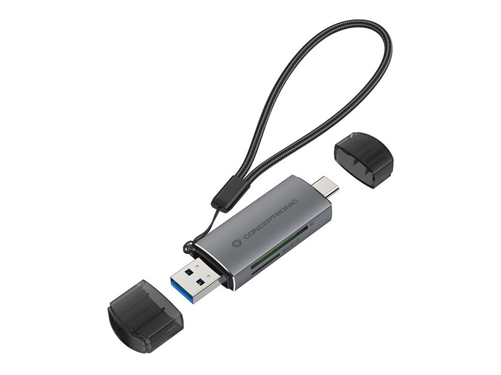 CONCEPTRONIC Card reader USB-C/USB-A Micro SD/TF sw