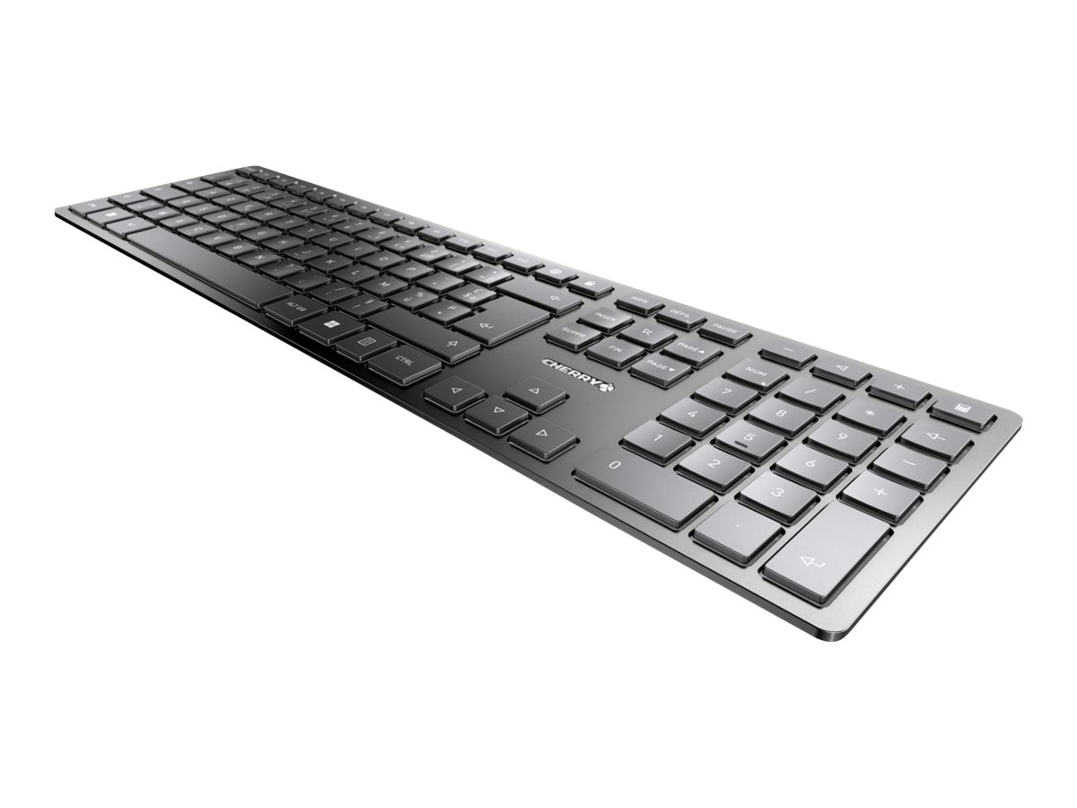 CHERRY TAS KW 9100 SLIM Wireless FR-Layout schwarz/silber