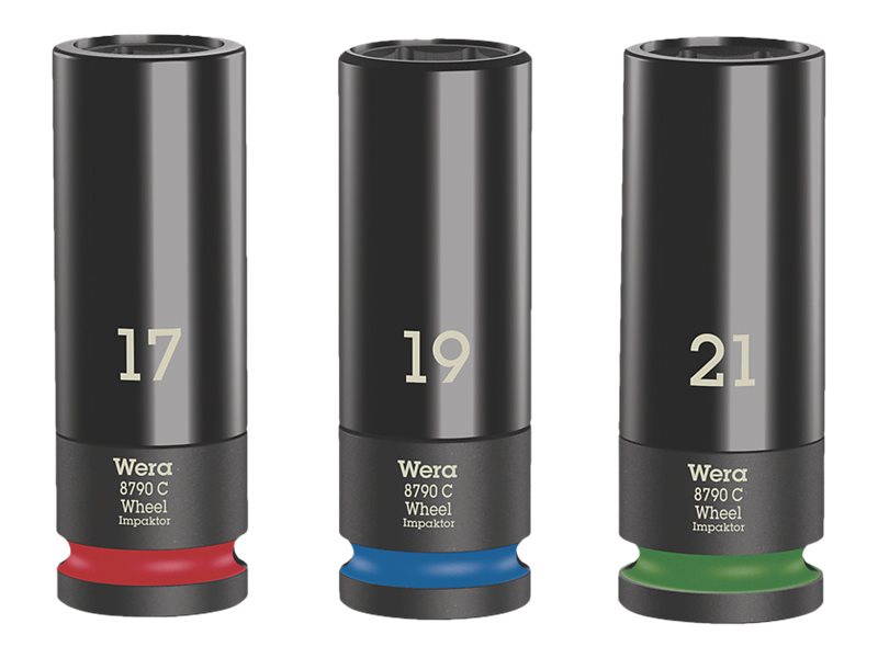 WERA Wheel Impaktor C Set 1 05004595001 Steckschlüsseleinsatz-Set 17 mm, 19 mm,