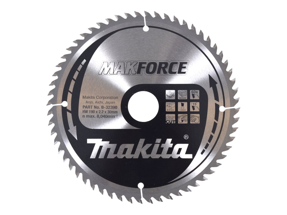 MAKITA MAKFORCE - Circular saw blade - for wood - 190 mm