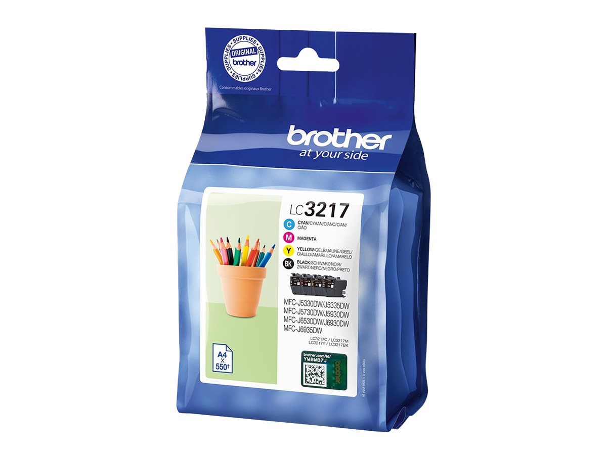 BROTHER LC3217 Value Pack - 4er-Pack - Schwarz, Gelb, Cyan, Magenta - Original 