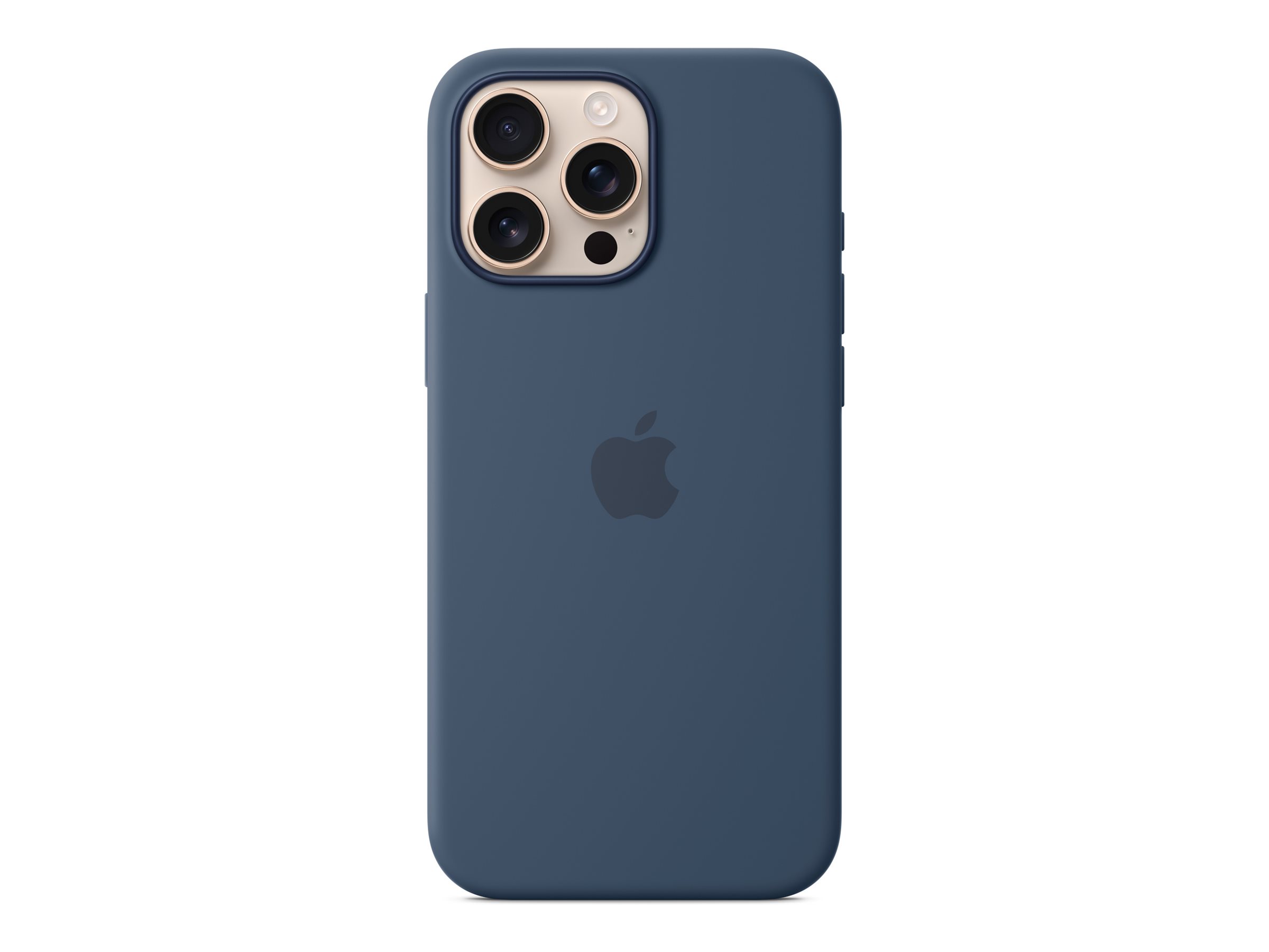 Apple Silikon Case Handy-Cover für Apple iPhone 16 Pro Max denim