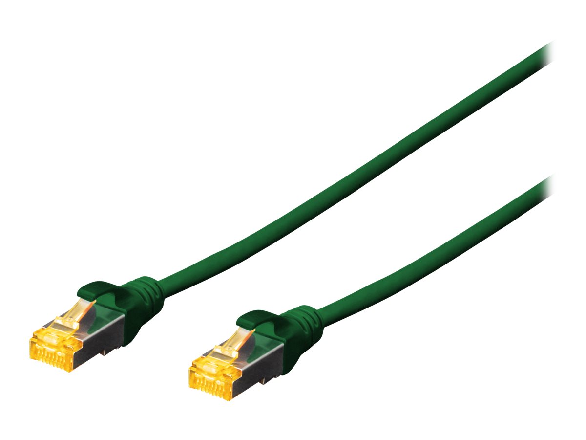 DIGITUS Patchkabel, Kat. 6A, S/FTP, 0,25 m, grün