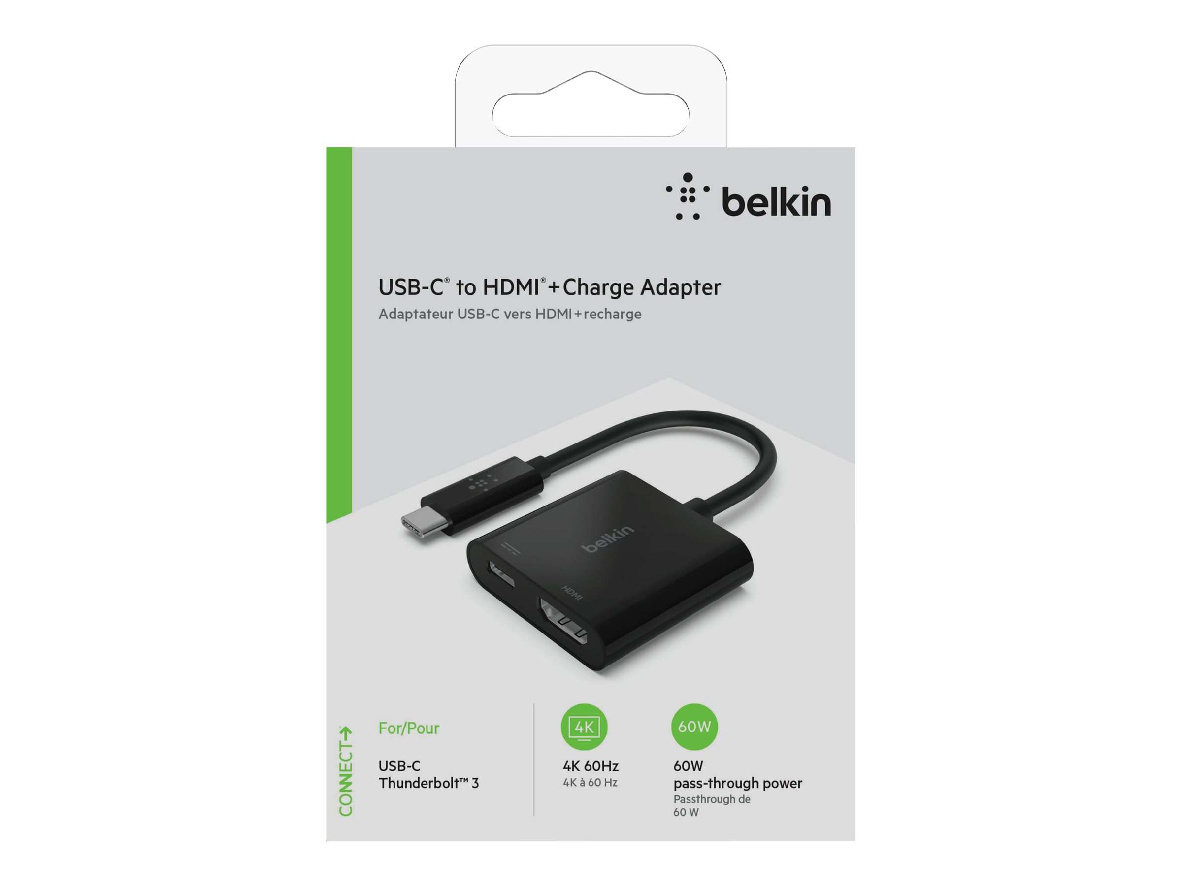 BELKIN USB-C auf HDMI-Adapter 60W PD, schwarz AVC002btBK