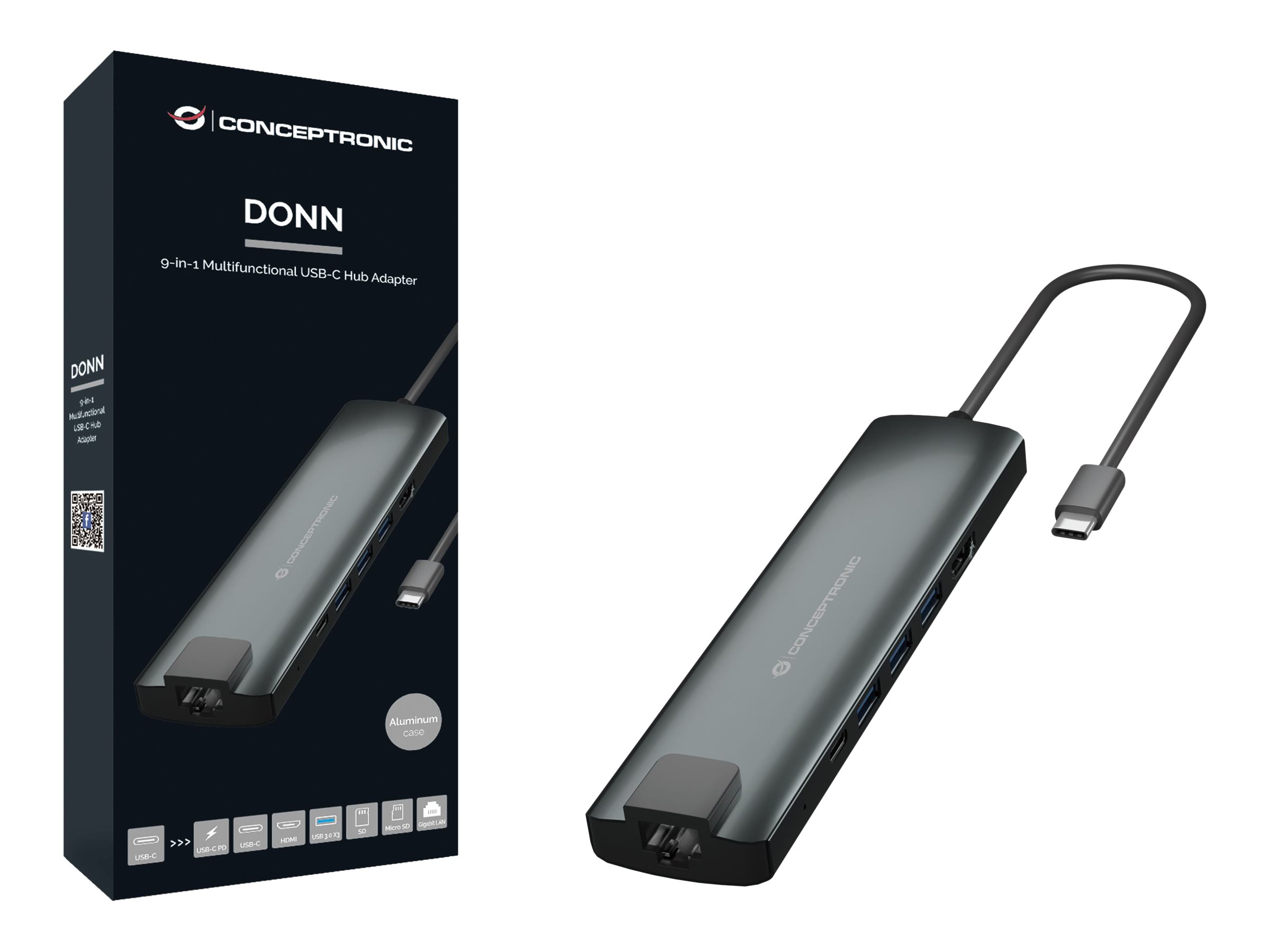 HDMI/USB-C/3.0/SD/TF/RJ45 gr