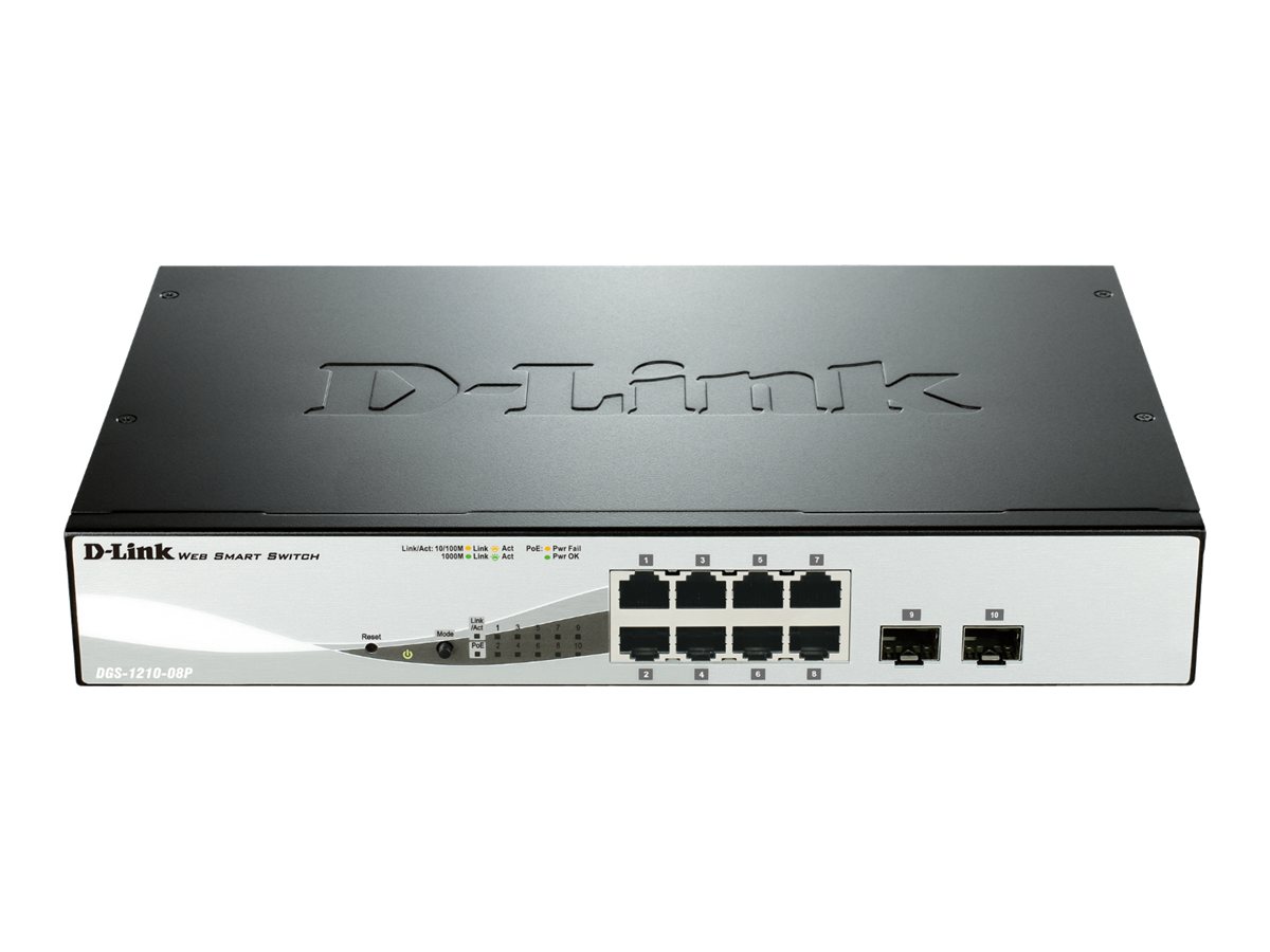 D-LINK 8-Port Layer2 PoE Smart Managed Gigabit Switchdlink|green 3.0, 8x 10/100