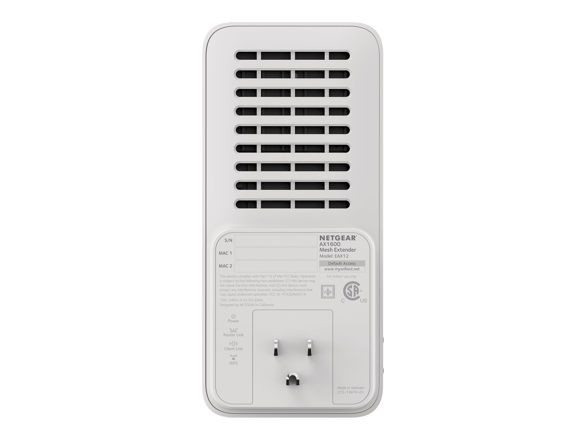 NETGEAR AX1600 4-Stream WiFi 6 Mesh Extender Steckdosenformat