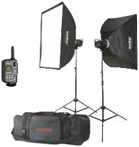GODOX MS200-F Studio-Kit Studioblitzgeräte-Kit 2 x 200Ws