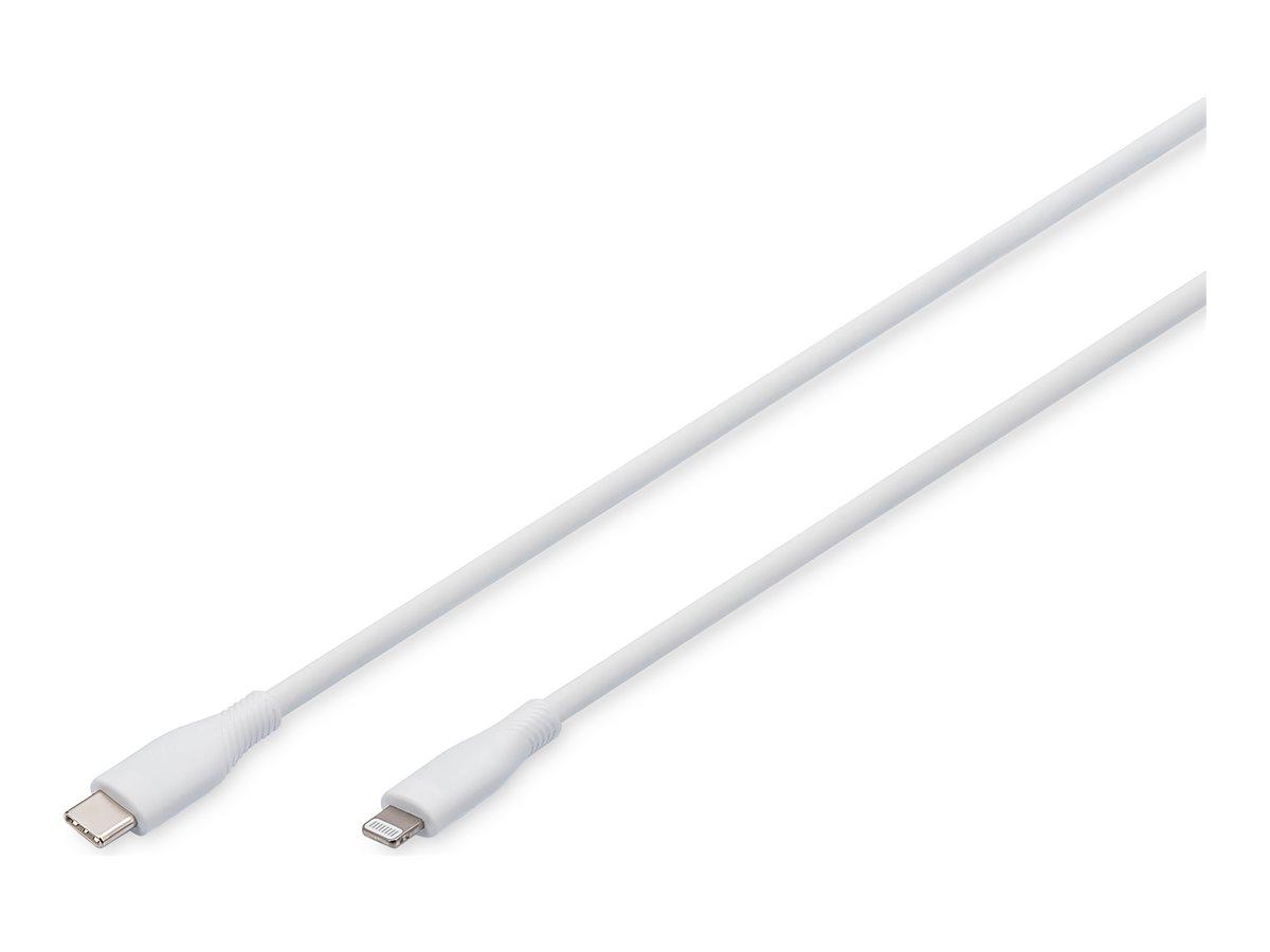 DIGITUS USB Silicone charging cable USB-C - Lightning 0,5m