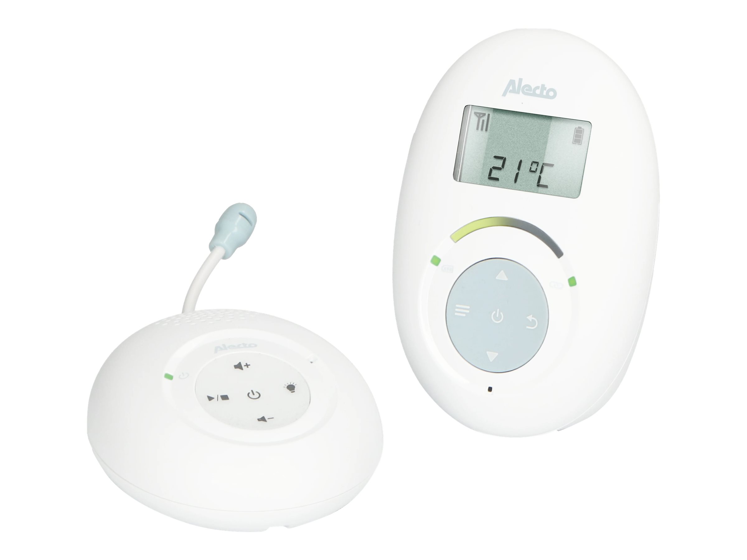 ALECTO DECT Babyphone mit Full Eco-Modus und Display weiss/bla ALECTO DECT Babyphone mit Full Eco-Modus und Display weiss/bla