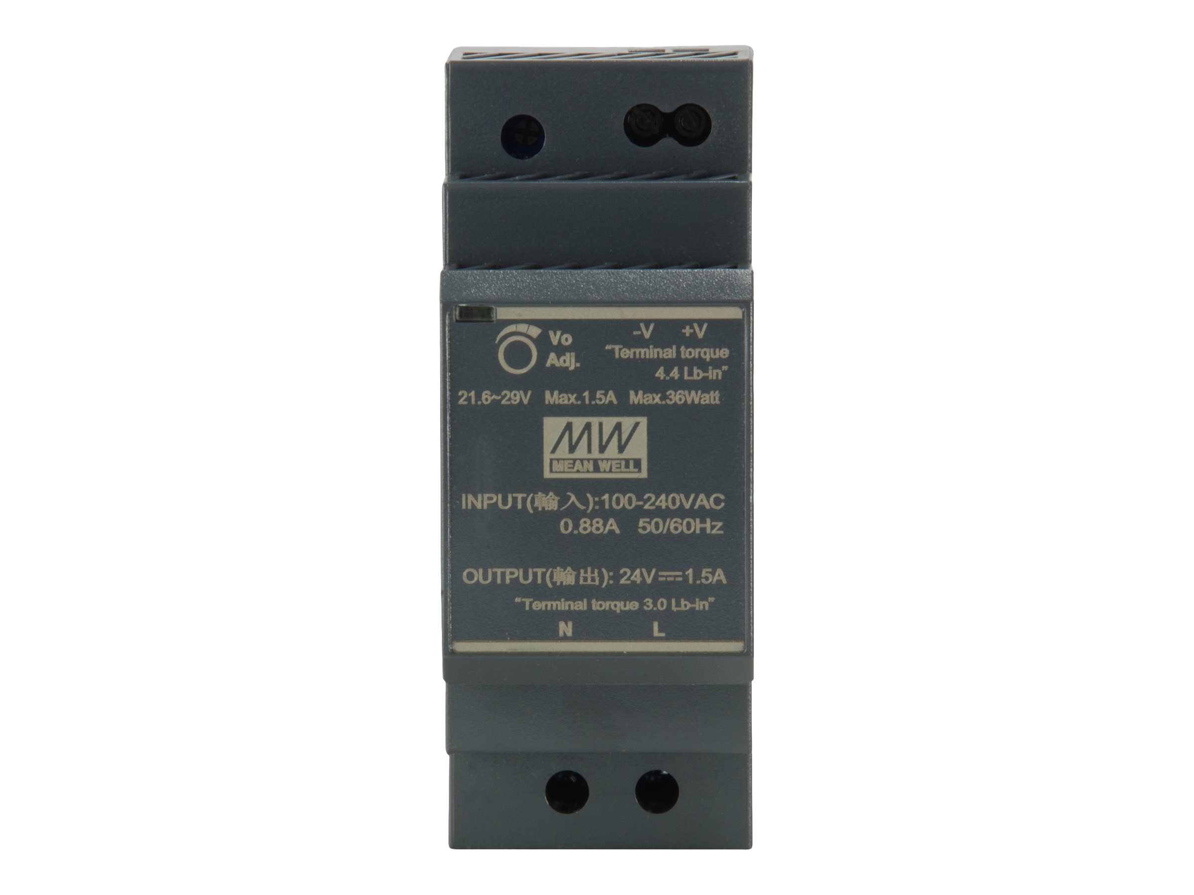LEVEL ONE ind. Netzteil POW-2411 24VDC 30W DIN-Schiene LEVEL ONE ind. Netzteil POW-2411 24VDC 30W DIN-Schiene