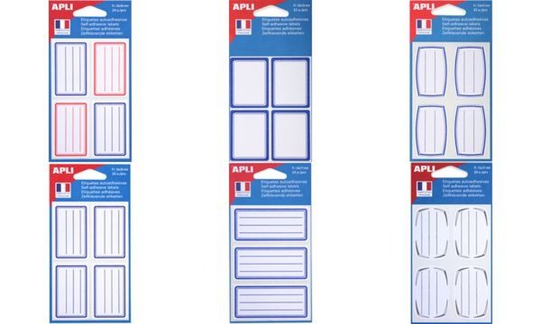 agipa Buchetiketten, weiß/blau, 34 x 75 mm, liniert (66000035)