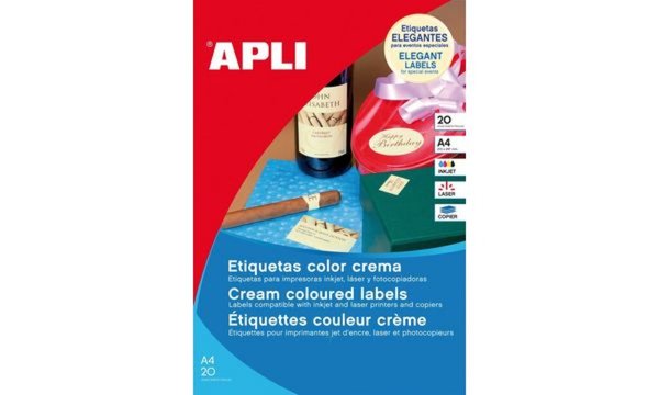agipa Universal-Etiketten oval, 63, 5 x 42,3 mm, creme (62000091)
