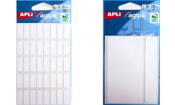 agipa Vielzweck-Etiketten, 19 x 62 mm, weiß (334169600)