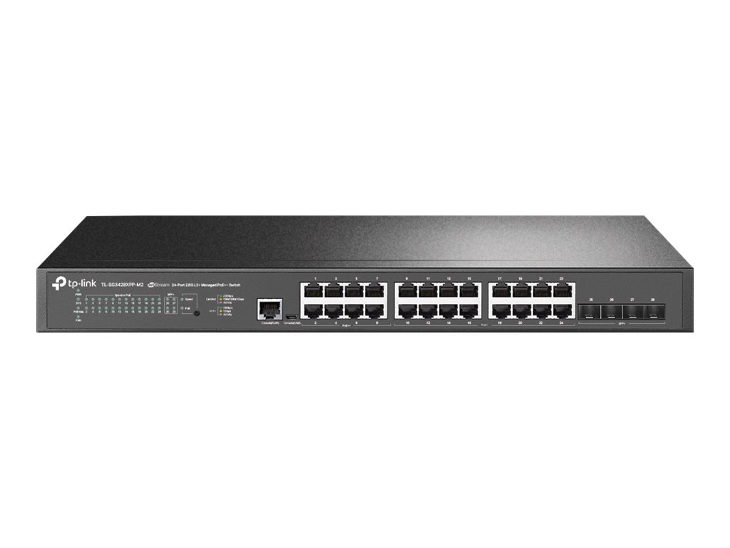 TP-LINK JetStream" 24-Port 2.5GBASE-T and 4-Port 10GE SFP+ L2+ Managed Switch w