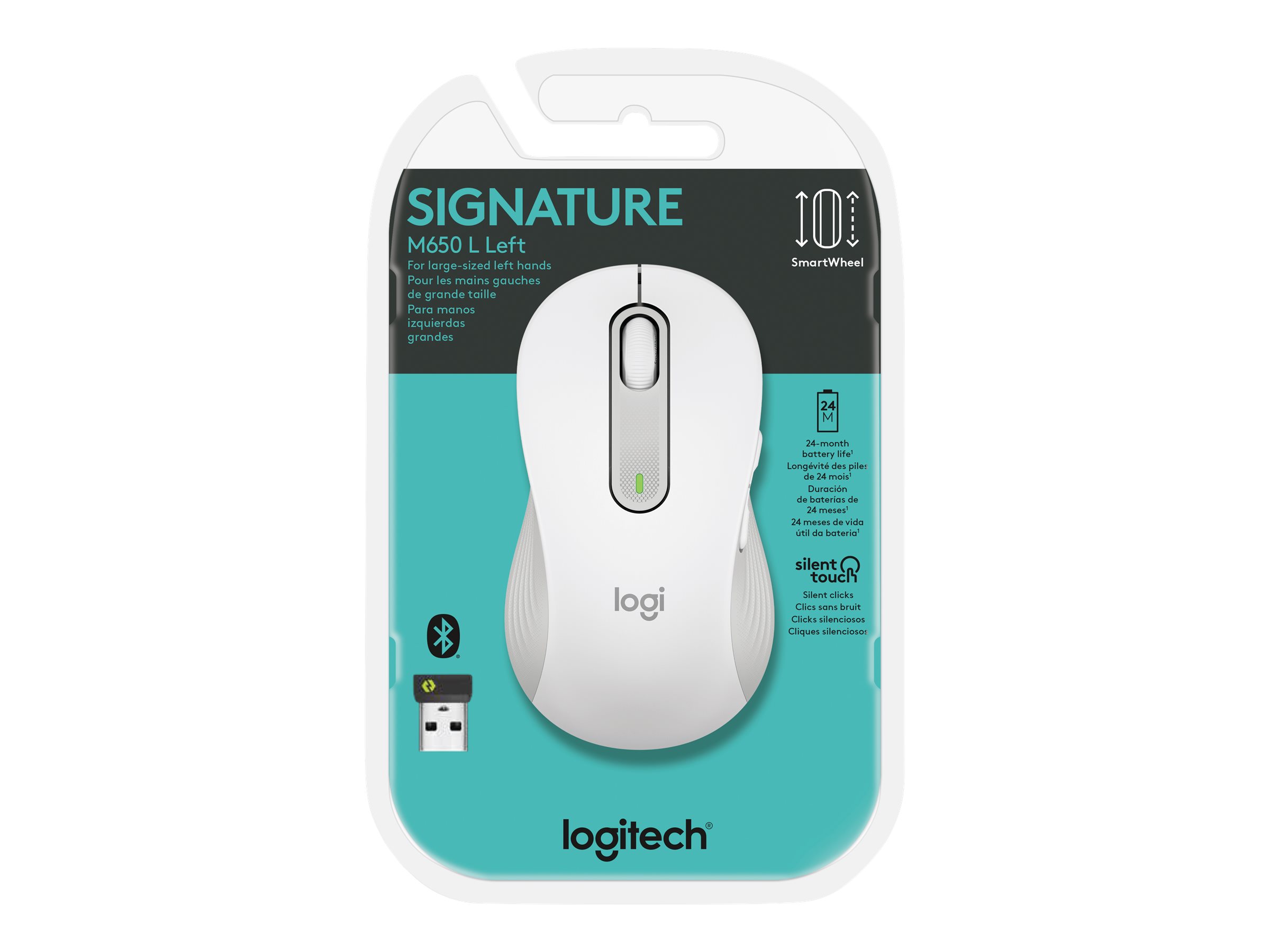 LOGITECH Signature M650 L Wireless Mouse OFF-WH