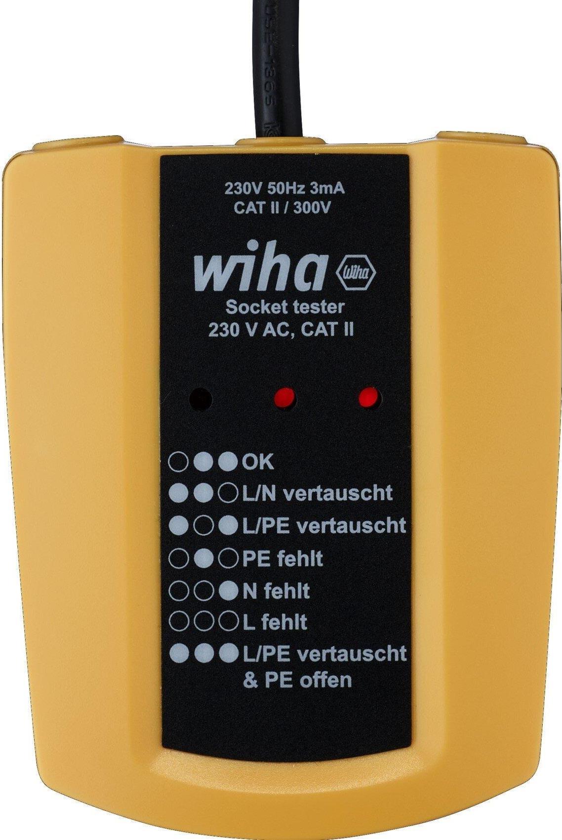 WIHA Steckdosentester 230 V AC, CAT II 1 Stück WIHA Steckdosentester 230 V AC, CAT II 1 Stück
