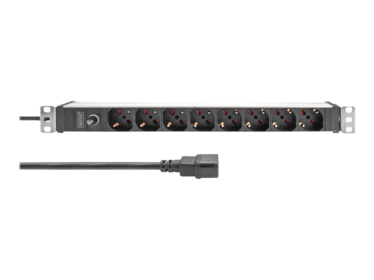 DIGITUS 8-Fach Steckdosenleiste 1HE PDU, IEC C14 St.