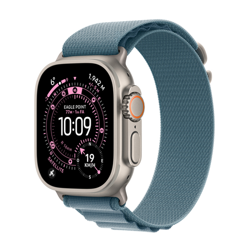 APPLE Watch Ultra 3 Titanium Cellular 49mm Natur (Alpine Loop hellblau) Medium