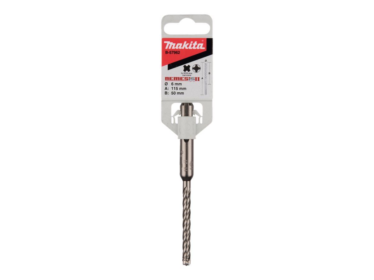 MAKITA Hammerbohrer 6 mm B-57962 Gesamtlänge 115 mm SDS-Plus 1 Stück (B-57962)