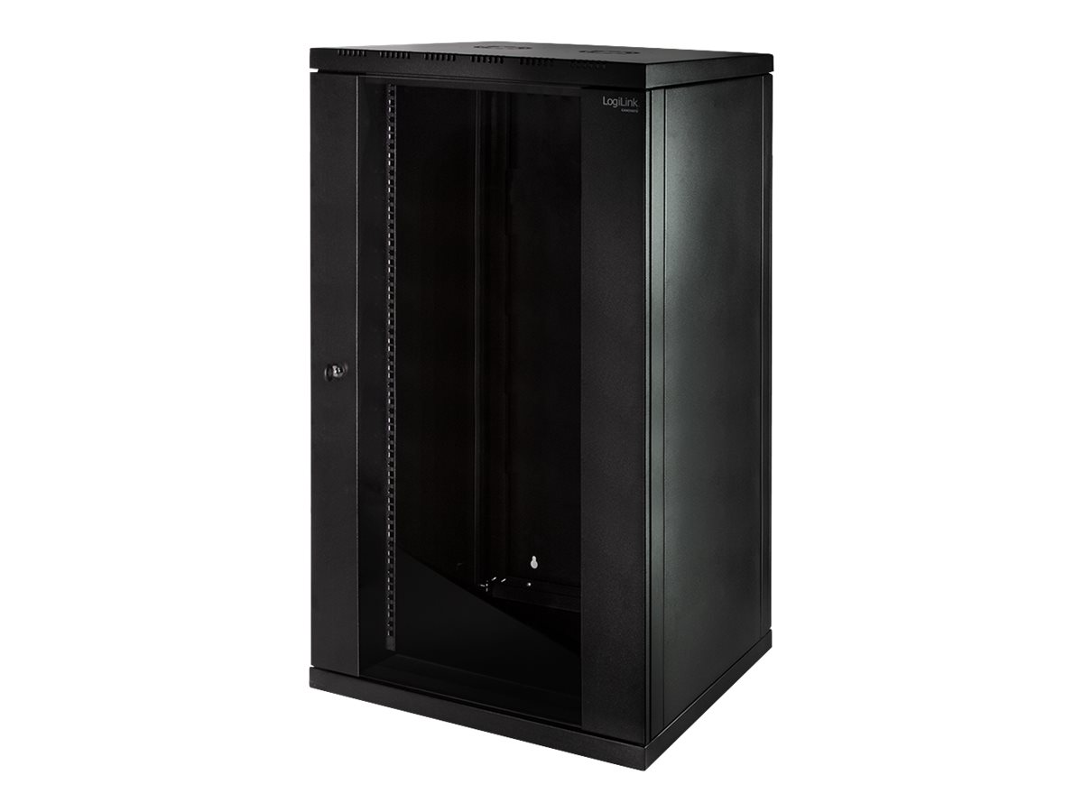 LogiLink 19" Wandverteiler, einteilig, 21 HE, schwarz